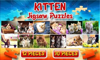 Kitten Jeu Cat Jigsaw Puzzles Affiche