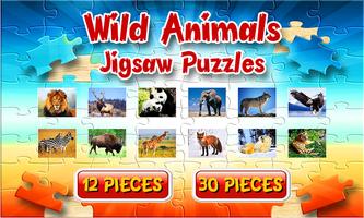 Animaux Sauvages Puzzles Jeux Affiche