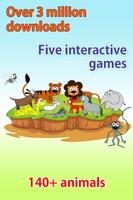Kids Zoo, animal sounds & pictures, games for kids poster