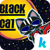 Kika Black Cat Sticker Gif icon