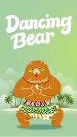 Kika Dancing Bear Sticker Gif स्क्रीनशॉट 1