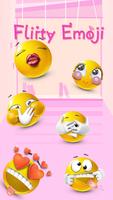 Kika Flirty Emoji Sticker Gif पोस्टर