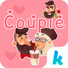 Kika Hipster Couple Sticker-icoon