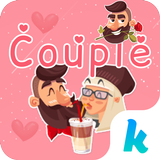 Kika Hipster Couple Sticker иконка