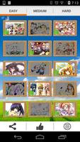Anime girls carreaux de puzzle Affiche