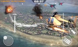 Gunship War Helicopter Shooting 3D captura de pantalla 1