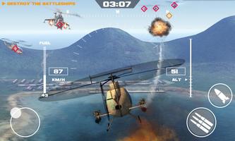 Gunship War Helicopter Shooting 3D capture d'écran 2