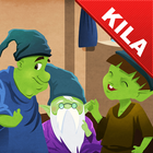 Kila: Three Little Men in Wood Zeichen