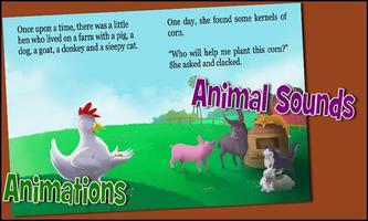 Little Hen - A kids story app اسکرین شاٹ 1