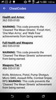 Cheat Codes for GTA4 screenshot 1