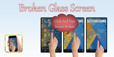 Broken / Crack Screen Prank Plakat