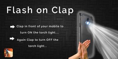 Flash Torch Light On Clap โปสเตอร์