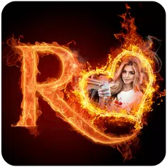 Скачать Fire Text Photo Frame APK