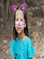 Cat Face Photo Frame پوسٹر