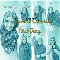 Juara 101 Tutorial Hijab Pesta capture d'écran 2
