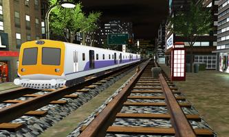 Train Driving Mumbai Local 3D Affiche