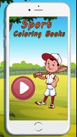 Sport baseball coloring books Affiche