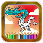 Dragon coloring pages icône