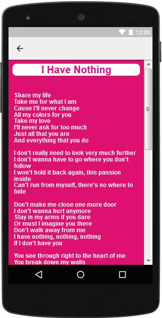 The Best Music Lyrics Whitney Houston For Android Apk