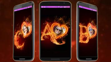 Fire Text Photo Frames - Edit Photo-poster