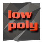 Low poly icon theme ikon