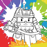 Coloring book : Robot Car Police