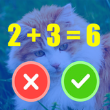 Math and Cat Puzzle Game icône