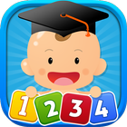 123 El niño aprende a contar icono