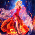 elsa princess fire