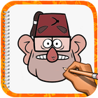 how to draw Grunkle Stan ikon