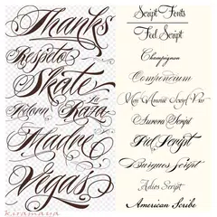 Stili di lettering calligrafia