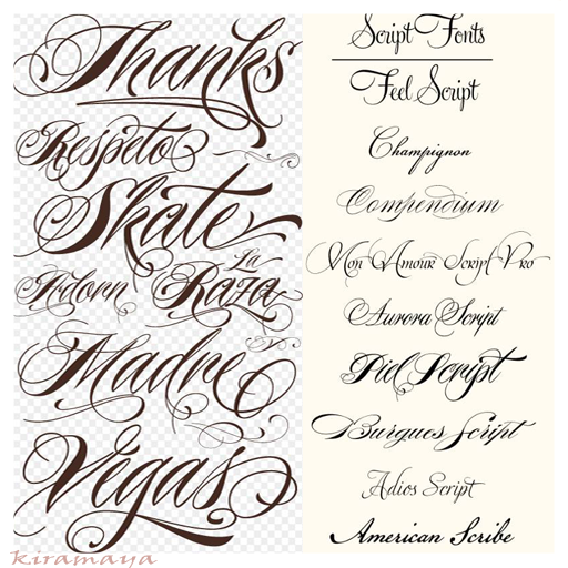 Calligraphy Lettering Styles