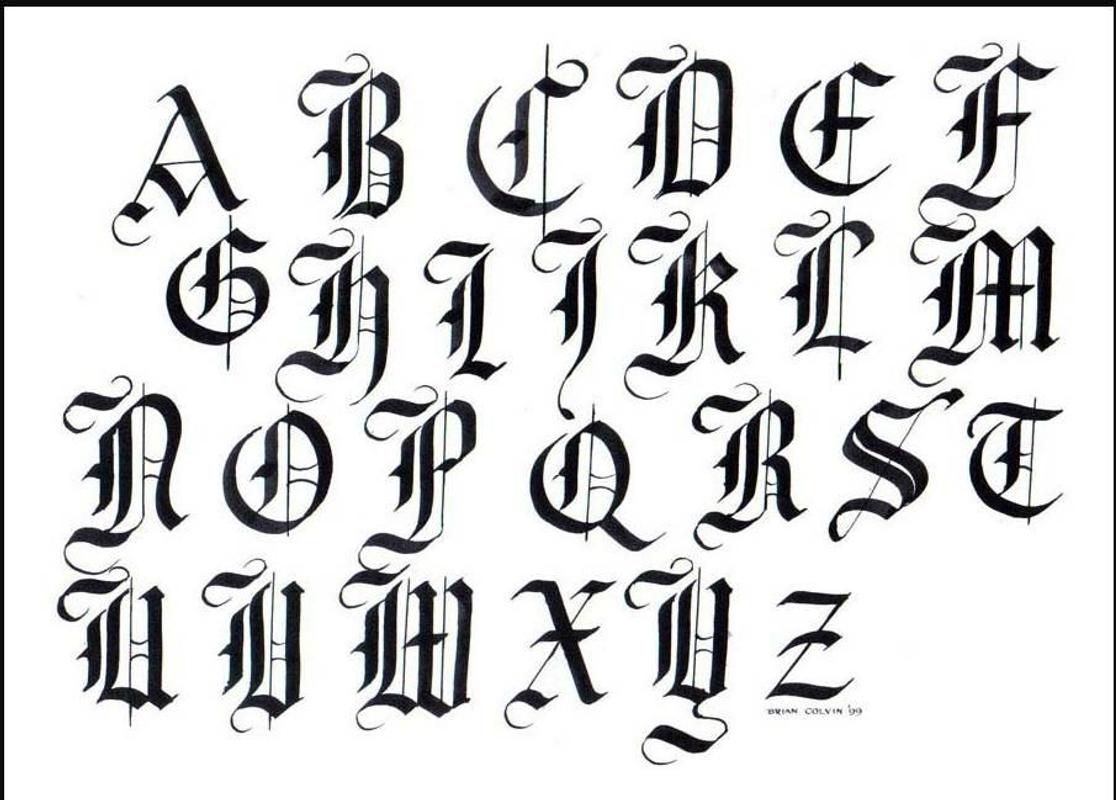 calligraphy lettering styles for