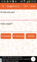 3 Schermata English to Xhosa and Xhosa to 