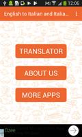 English to Italian & Italian to English Translator Cartaz