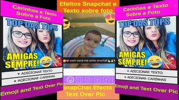 Foto Efeitos Como No Snap Texto e Carinhas Na Foto スクリーンショット 3