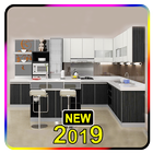 Conjunto de cocina diseño 2019 icono