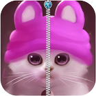 Kitty Zipper Screen Lock أيقونة