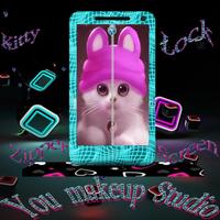 Kitty Zipper Screen Lock captura de pantalla 1