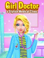 Meisje dokter - Elegant Medisch Kliniek-poster