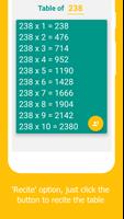 Maths Tables capture d'écran 1