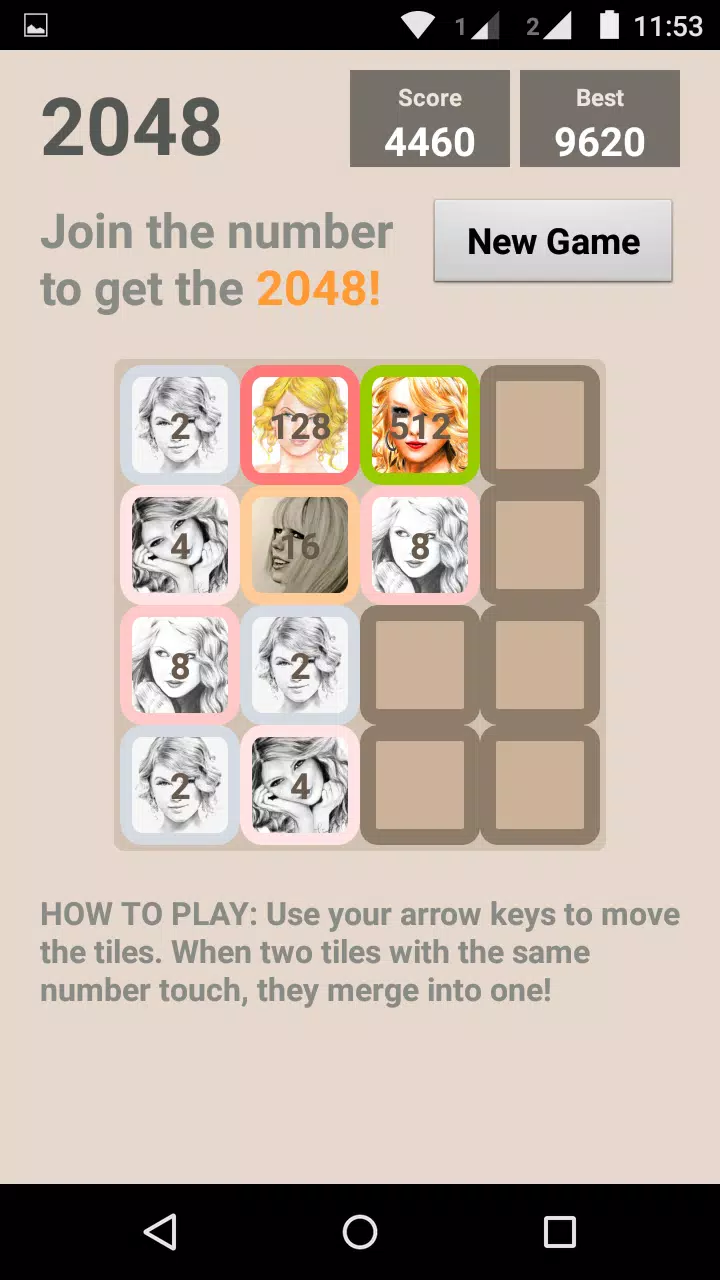 2048 Taylor Swift - Play 2048 Taylor Swift On Weaver Game