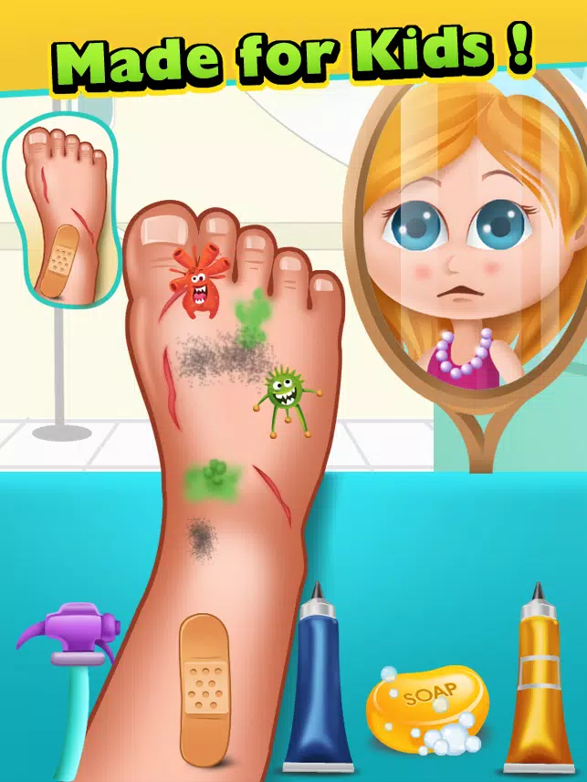 Jogos Online Grátis para meninas Dora Foot Injuries 