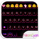 Cute Neon Emoji Keyboard Theme APK
