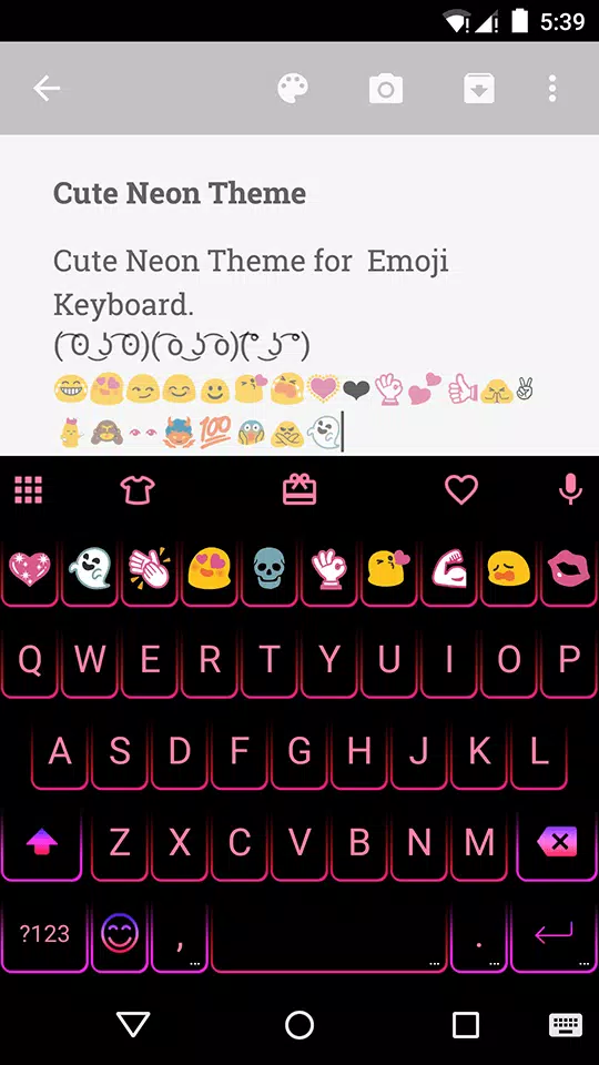 Cute Neon Emoji Keyboard Theme APK for Android Download