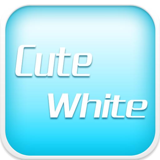 Cute White EmojiKeyboard Theme