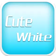 Cute White EmojiKeyboard Theme APK download