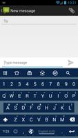 BarFlat Blue Emoji Keyboard تصوير الشاشة 1