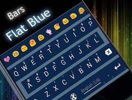 BarFlat Blue Emoji Teclado imagem de tela 3