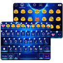 Bling Blue Emoji Keyboard Skin APK